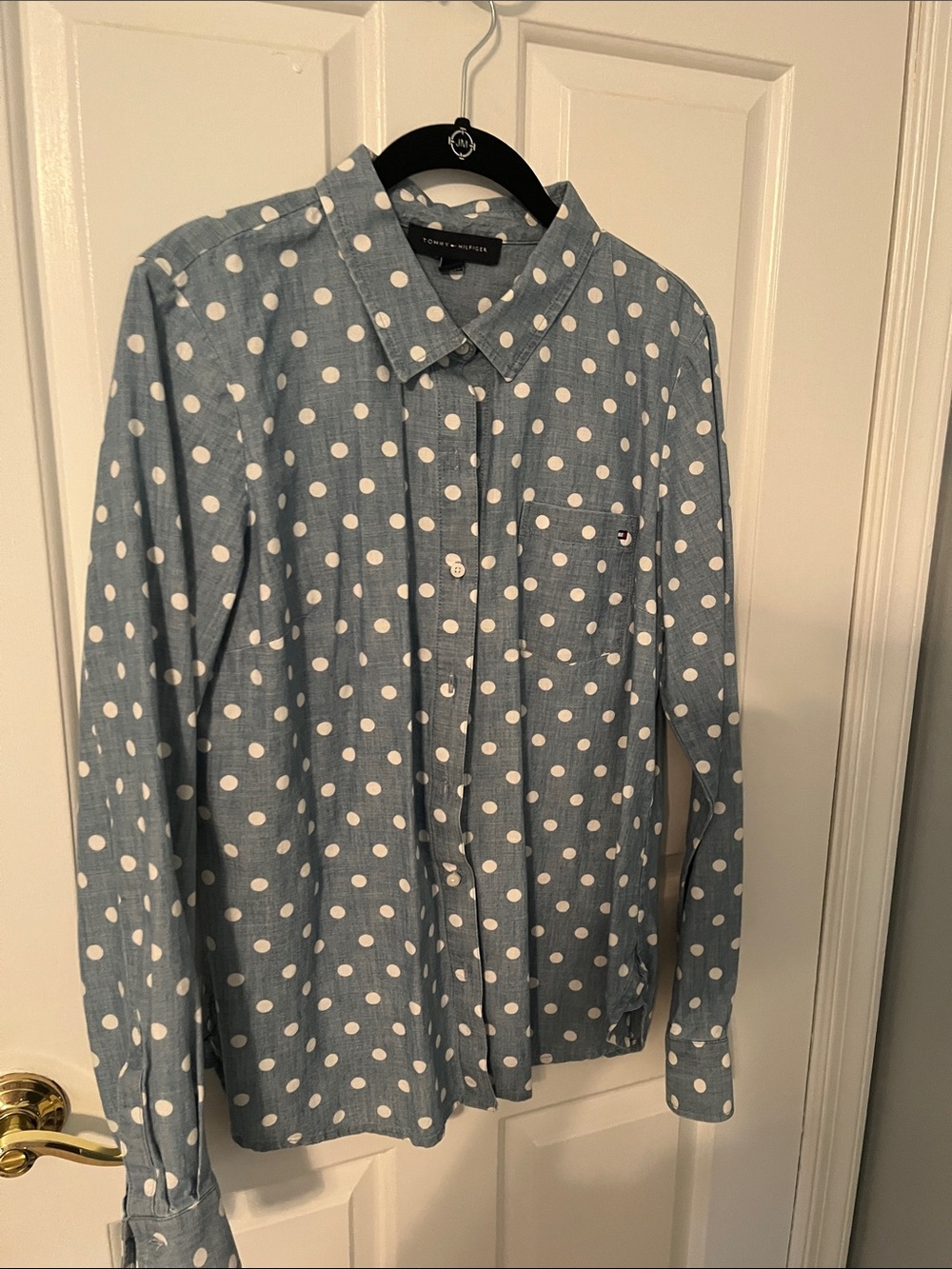 Tommy Hilfiger Blue Polka Dot Blouse